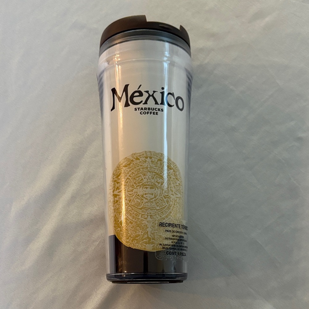 Starbucks México Tumbler with Gold and Black Accents